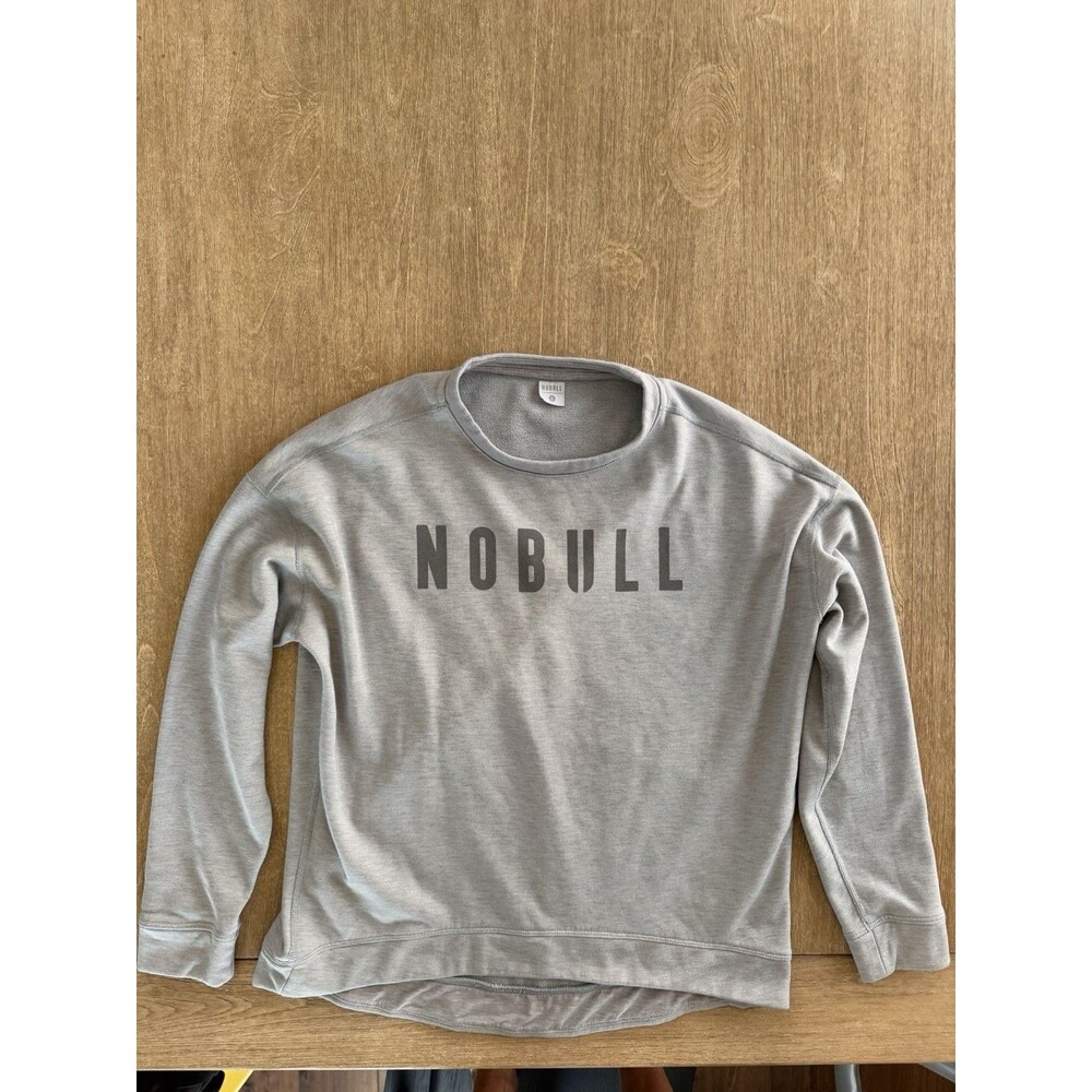 NOBULL Women’s Small Gray Fleece Crewneck Sweatshirt Athletic Training Pullover